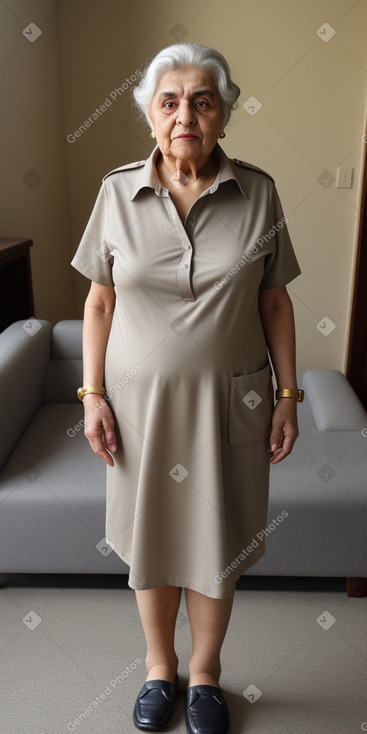 Lebanese elderly female with  gray hair