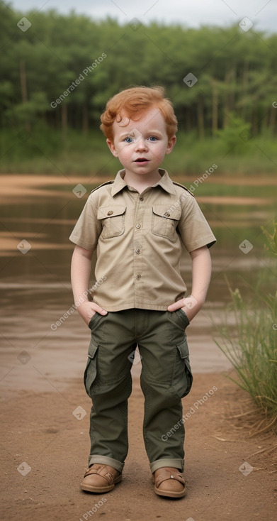 Malian infant boy with  ginger hair