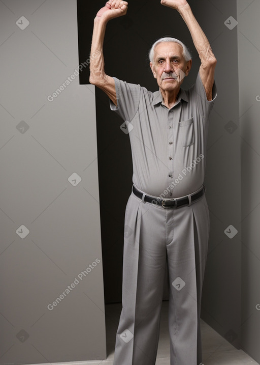 Italian elderly male with  gray hair