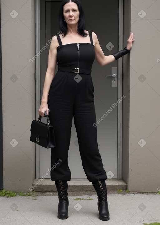 Estonian middle-aged female with  black hair