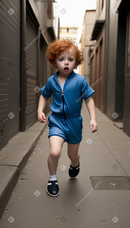 Uruguayan infant boy with  ginger hair