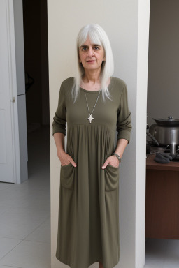 Syrian 45 years female with  white hair