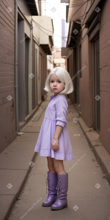 Paraguayan infant girl with  white hair