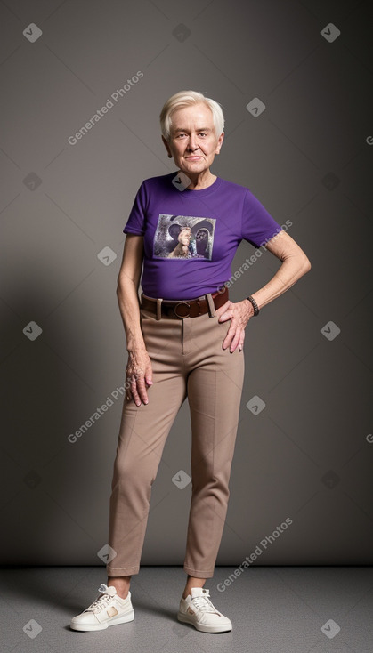 Elderly non-binary with  blonde hair