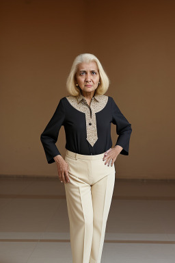 Saudi arabian elderly female with  blonde hair