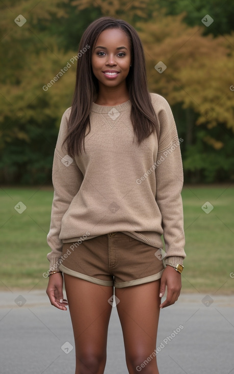 African american adult female with  brown hair