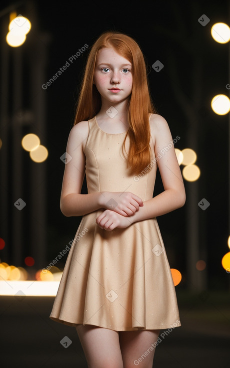 Teenager girl with  ginger hair