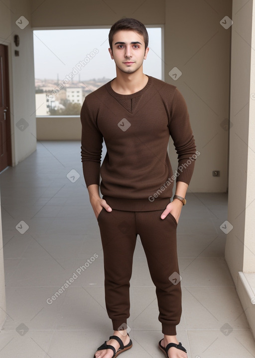 Turkish young adult male with  brown hair