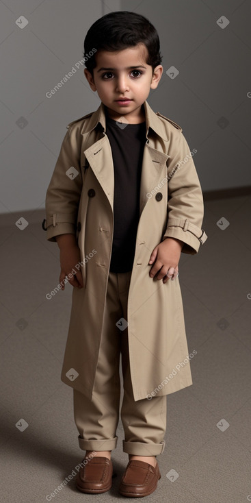 Arab infant boy with  brown hair