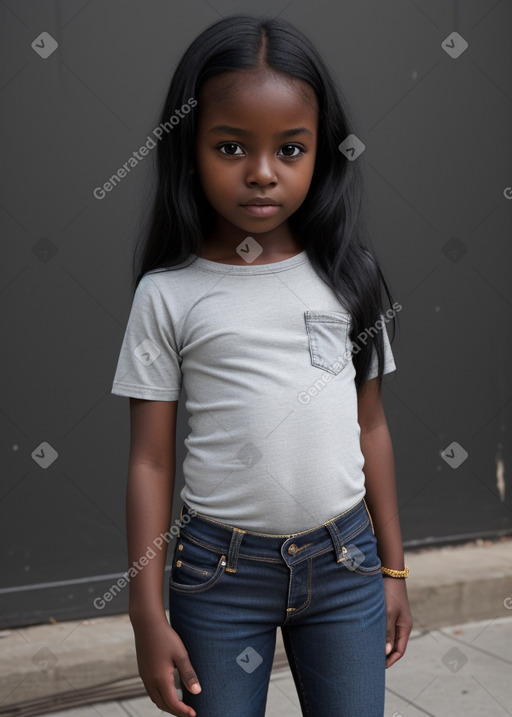 Child girl with  black hair