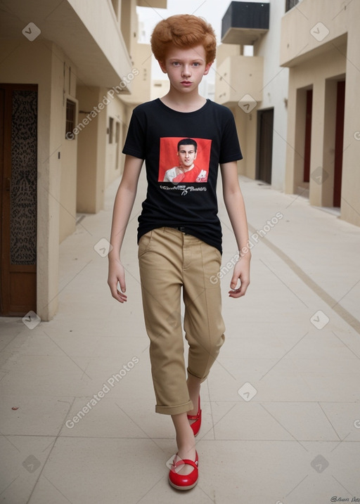 Bahraini teenager boy with  ginger hair