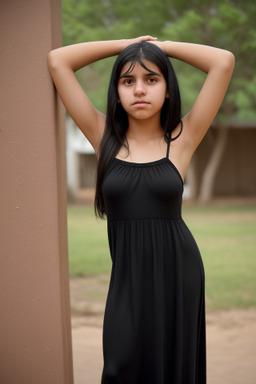 Paraguayan teenager female with  black hair