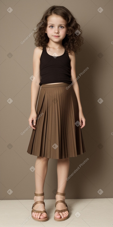 Hungarian child girl with  brown hair