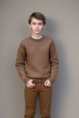 Swiss teenager boy with  brown hair