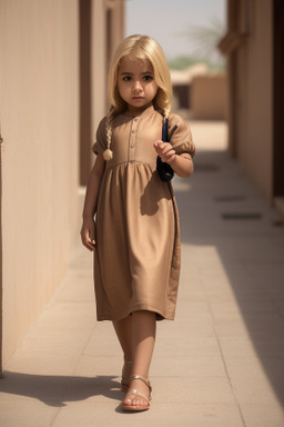 Saudi arabian infant girl with  blonde hair