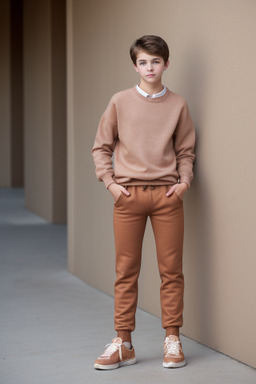 Teenager boy with  brown hair