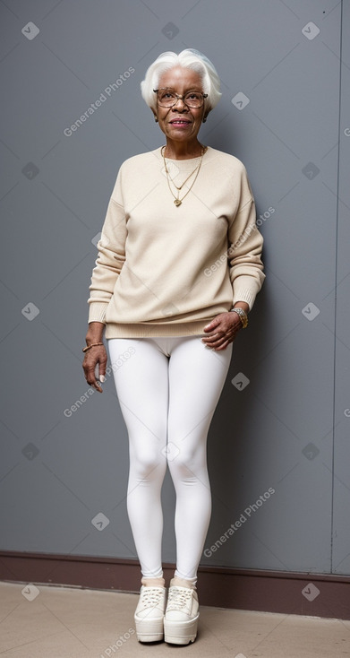 African elderly female with  white hair