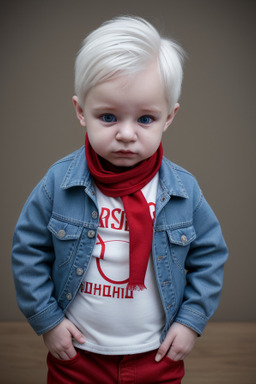 Russian infant boy with  white hair