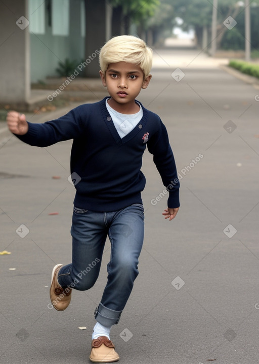 Bangladeshi child boy with  blonde hair