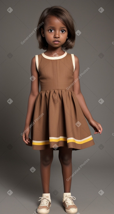 Ethiopian child female with  brown hair