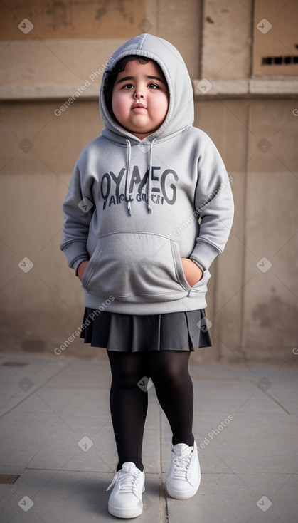 Moroccan child girl with  gray hair