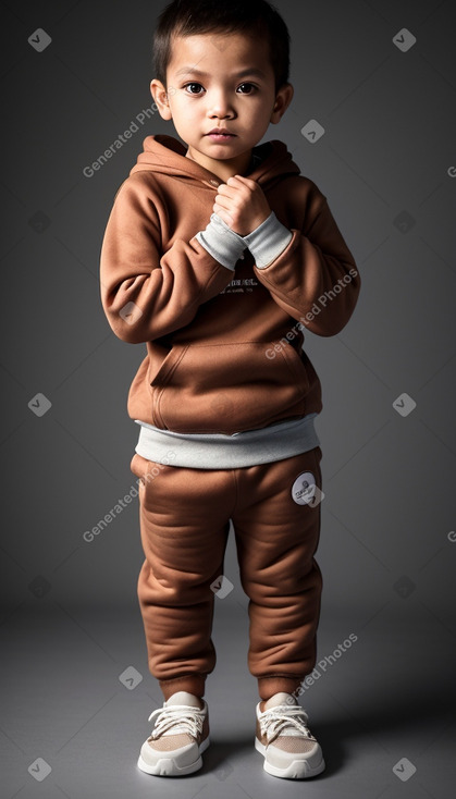 Indonesian infant boy with  brown hair