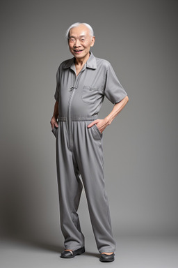 Chinese elderly male with  gray hair