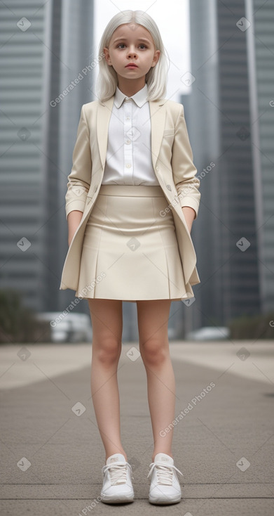 Ukrainian child female with  white hair