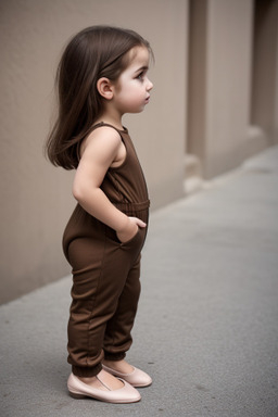 Iranian infant girl with  brown hair