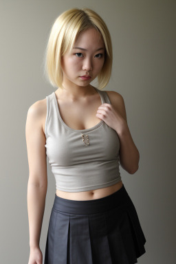 Japanese adult female with  blonde hair