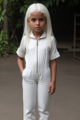 Guatemalan child female with  white hair