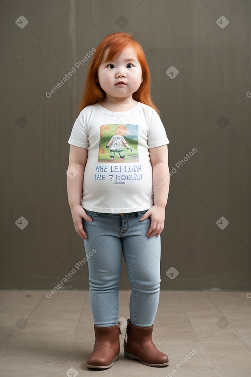 Vietnamese infant girl with  ginger hair