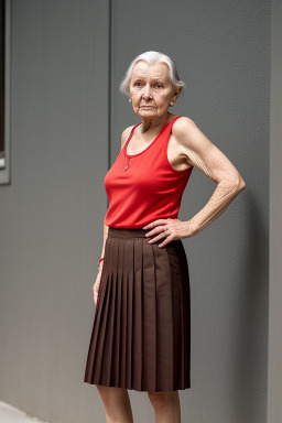 Estonian elderly female with  brown hair