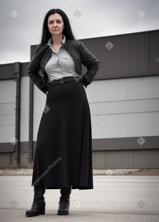 Russian 45 years female with  black hair