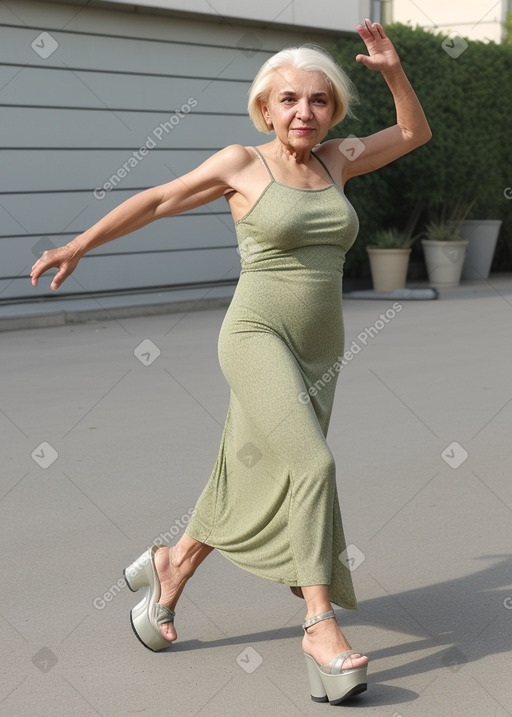 Iranian elderly female with  blonde hair