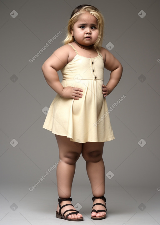 Omani infant girl with  blonde hair