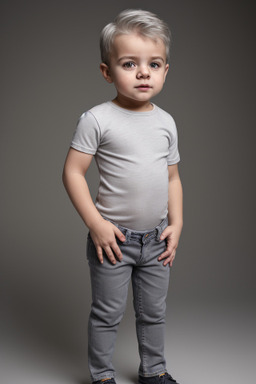 Macedonian infant boy with  gray hair