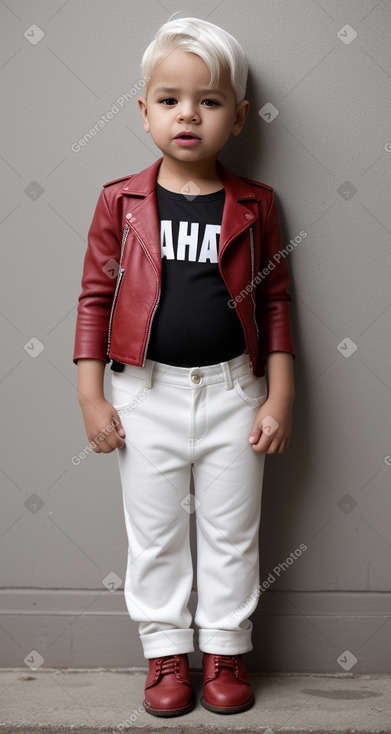 Honduran infant boy with  white hair