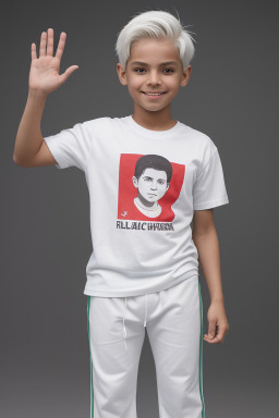 Mexican child boy with  white hair