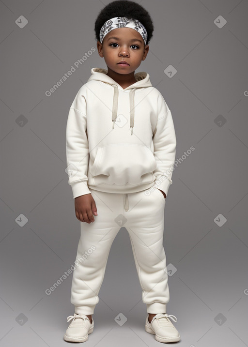 African american infant boy with  white hair