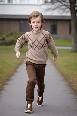 Norwegian child boy with  brown hair