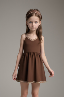 Latvian child girl with  brown hair