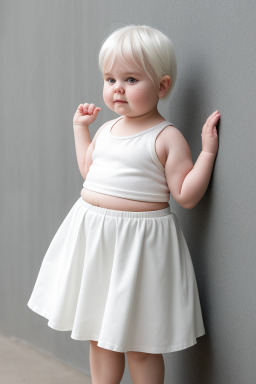 Dutch infant girl with  white hair