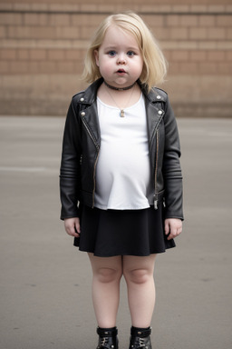 Caucasian infant girl with  blonde hair