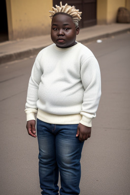 Ghanaian infant boy with  white hair