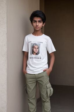 Omani teenager boy with  white hair