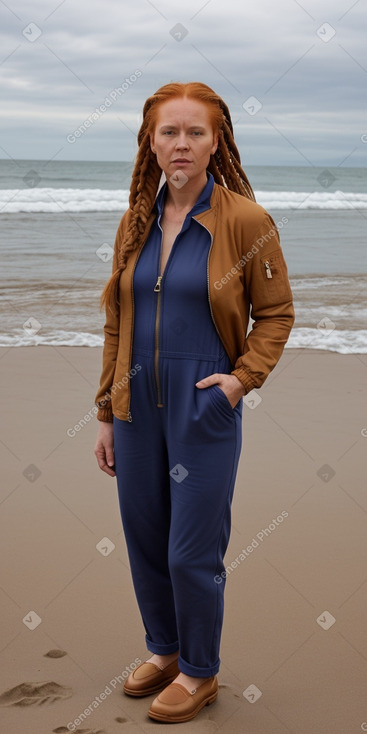 Norwegian middle-aged female with  ginger hair