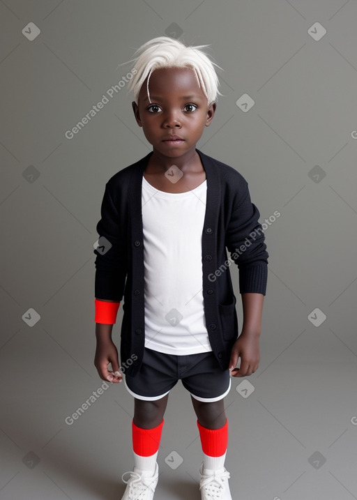 Zambian child boy with  white hair