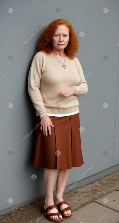 Panamanian 45 years female with  ginger hair