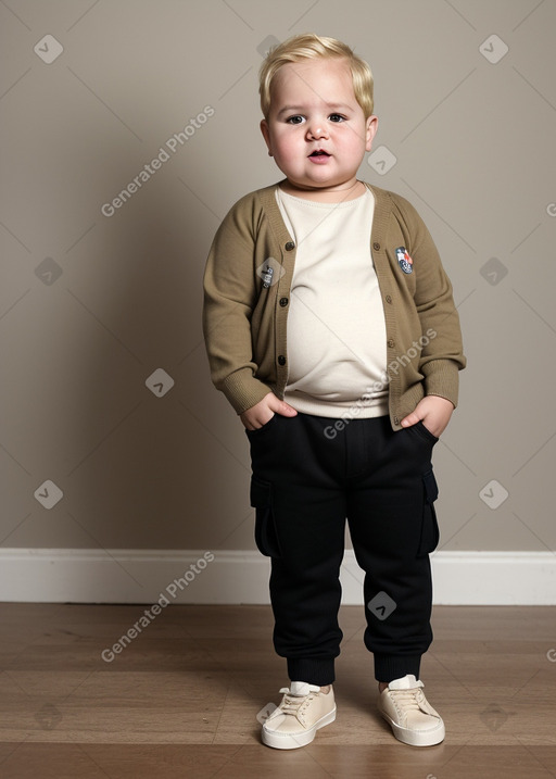 Cuban infant boy with  blonde hair